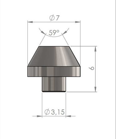 Dimension drawing of orifice Type 25