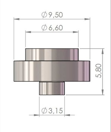 Dimension drawing of orifice Type P2
