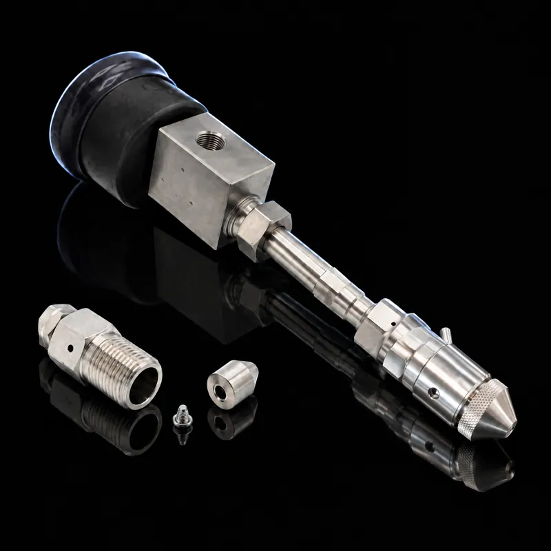 On/off valve + cutting head